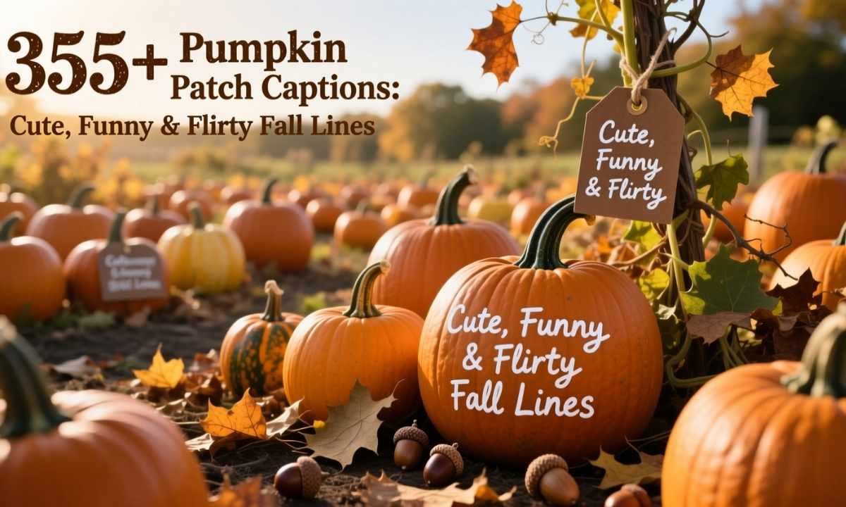 355+ Pumpkin Patch Captions Cute, Funny & Flirty Fall Lines